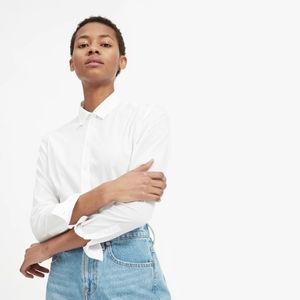 Everlane Subtle White Stripe Soft Cotton Shirt